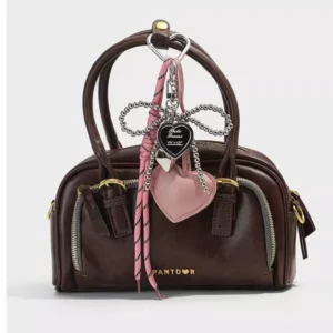 Women Y2K Bow Heart Bag Charm